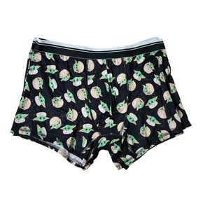 Mens Star Wars Grogu Boxer Brief 3 Pack Underwear Size Black Galaxy 2XL